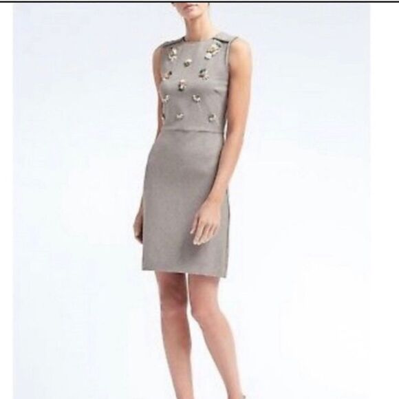 Banana Republic Pineapple Knit Dress Summer Rare Size 12 - Picture 1 of 12